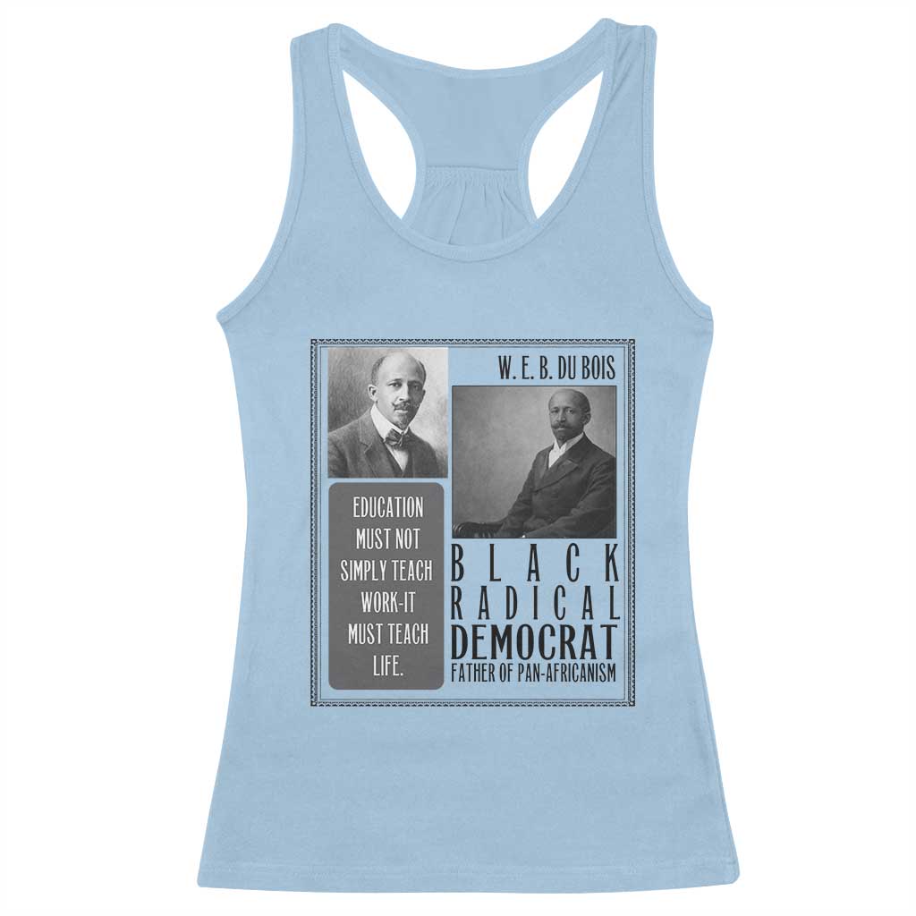 W E B Du Bois Racerback Tank Top Pan Africanism Intellectual Leader TS12 Light Blue Print Your Wear