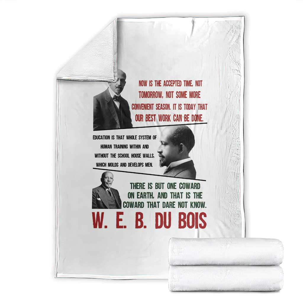 W E B Du Bois Education And Human Development Quote Throw Blanket TS12 White Print Your Wear