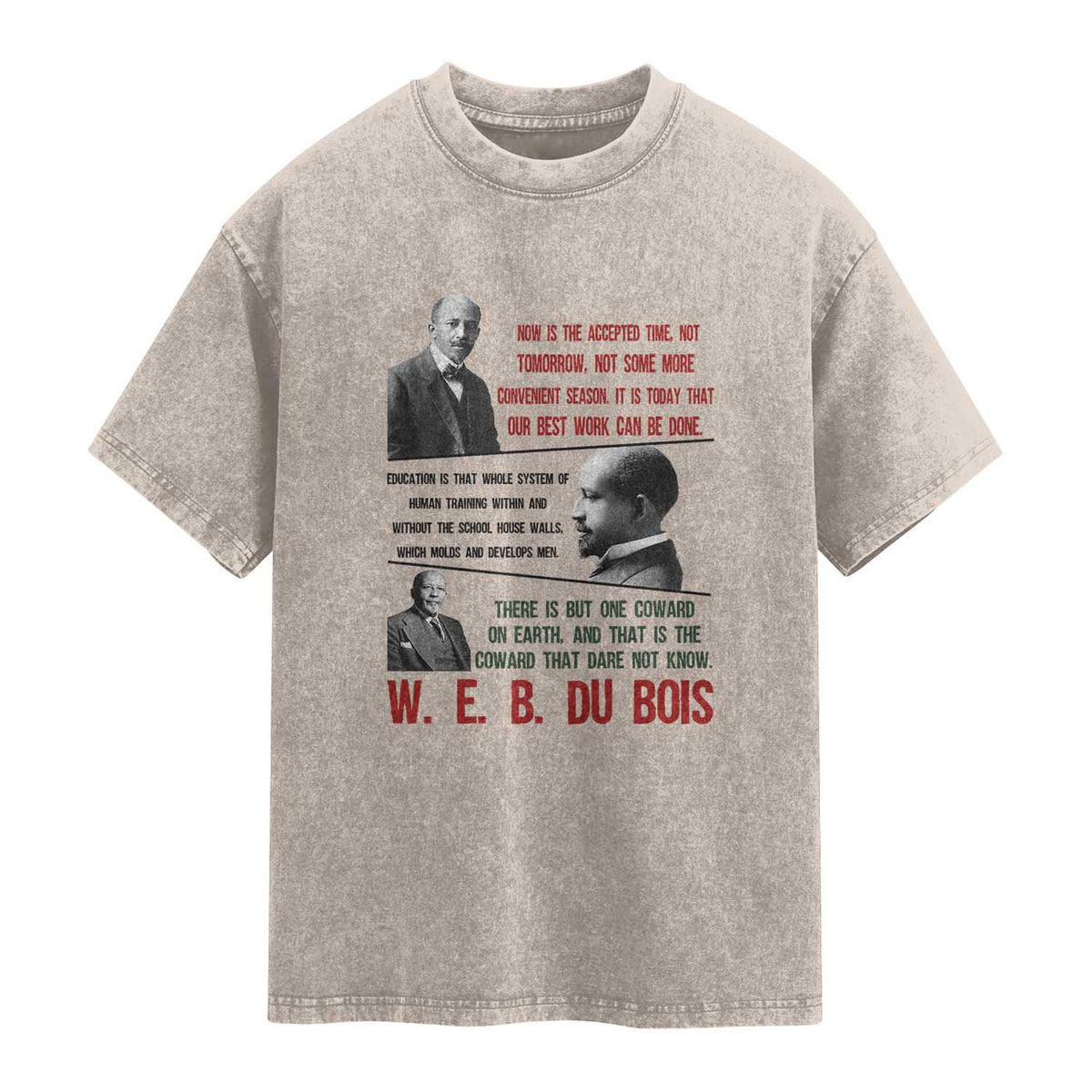 W E B Du Bois Education And Human Development Quote Washed Cotton T-Shirt