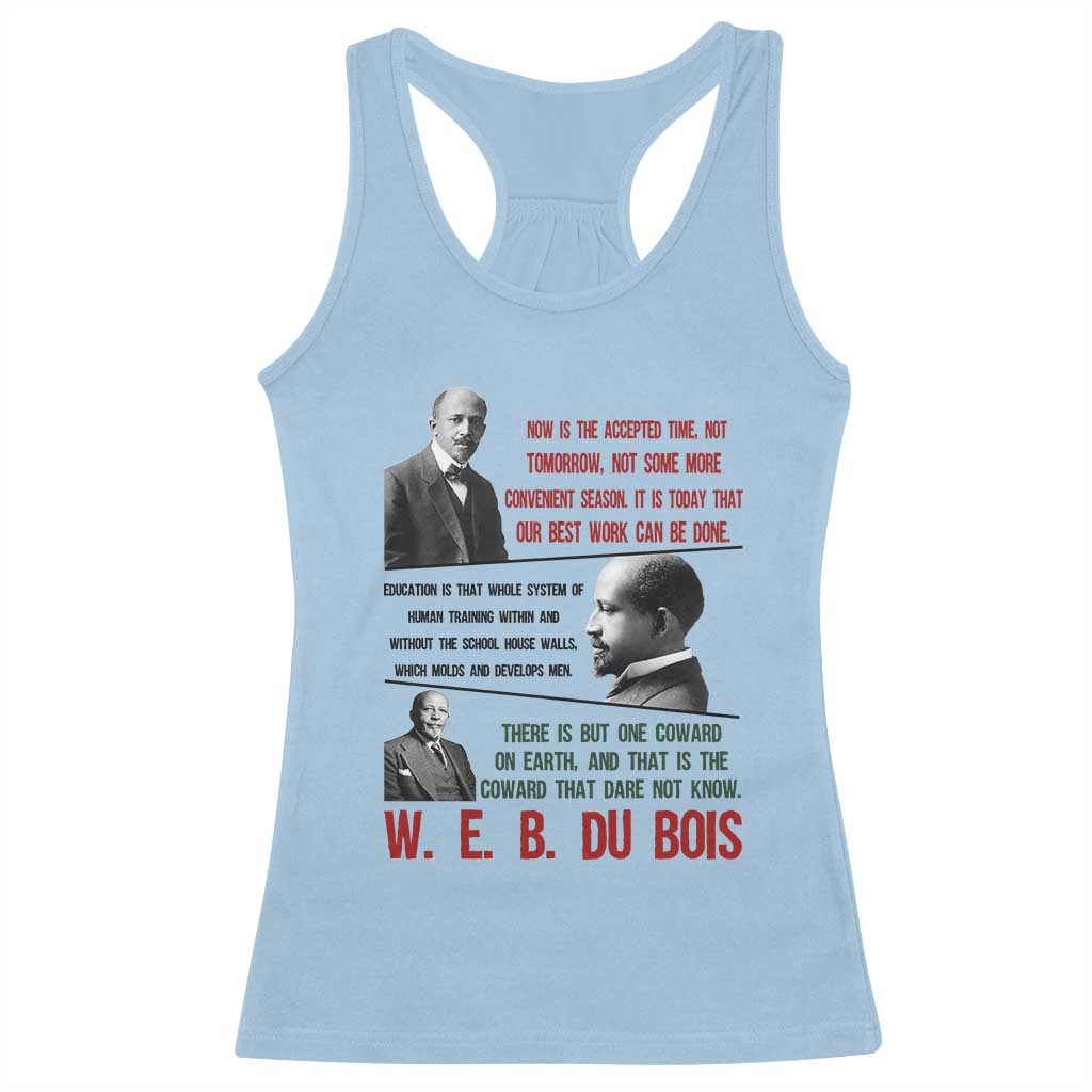 W E B Du Bois Education And Human Development Quote Racerback Tank Top TS12 Light Blue Print Your Wear