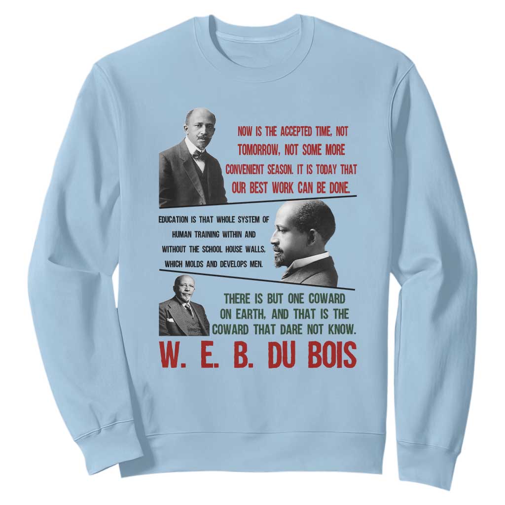 W E B Du Bois Education And Human Development Quote Sweatshirt TS12 Light Blue Print Your Wear