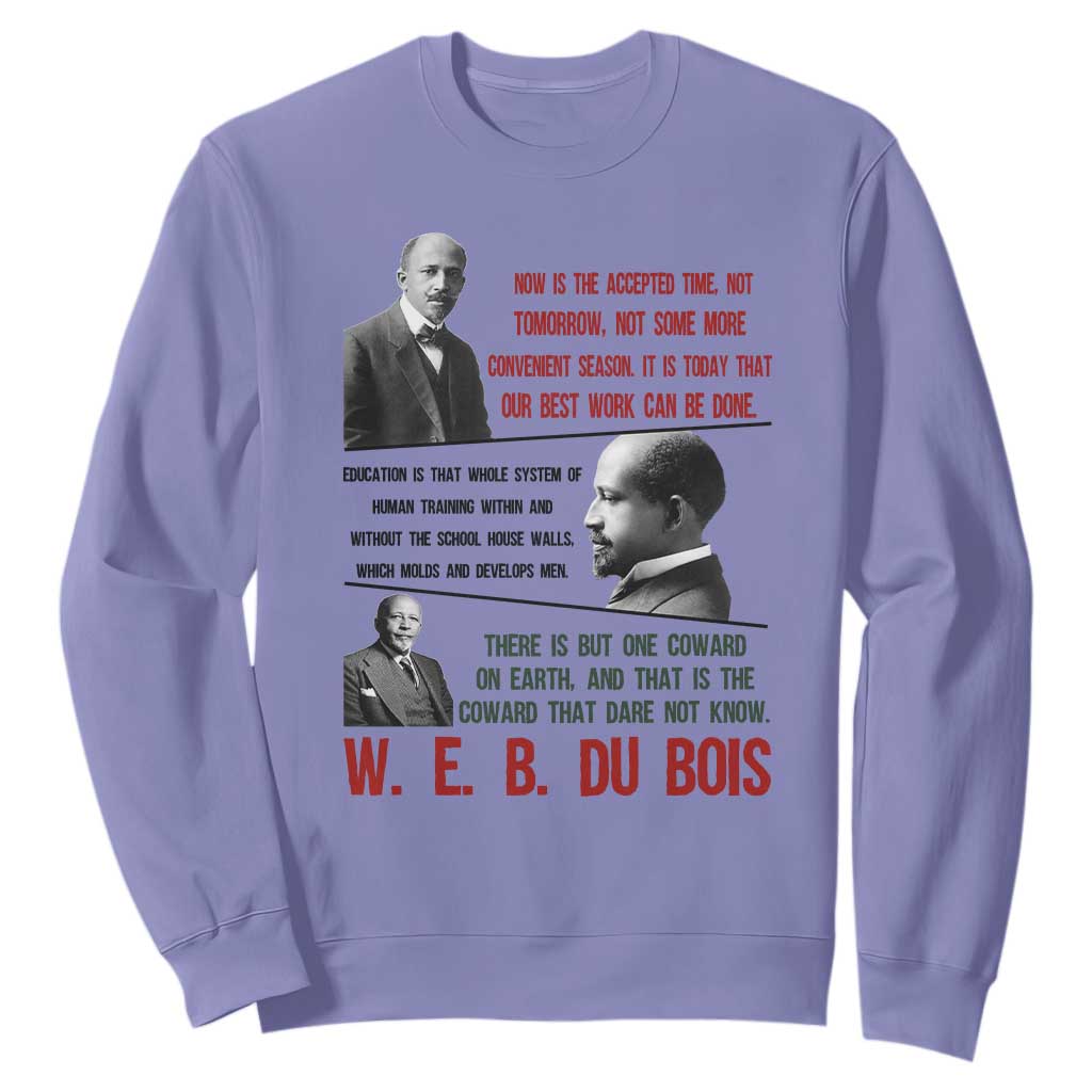 W E B Du Bois Education And Human Development Quote Sweatshirt TS12 Violet Print Your Wear