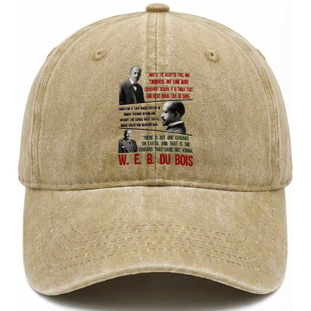 W E B Du Bois Education And Human Development Quote Washed Cotton Baseball Cap TS12 Print Your Wear
