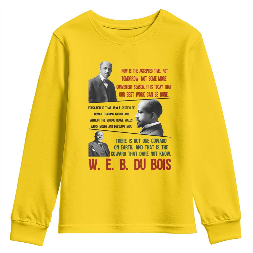 W E B Du Bois Education And Human Development Quote Youth Sweatshirt TS12 Daisy Print Your Wear