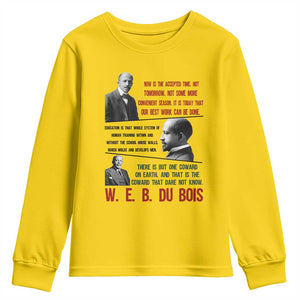 W E B Du Bois Education And Human Development Quote Youth Sweatshirt TS12 Daisy Print Your Wear