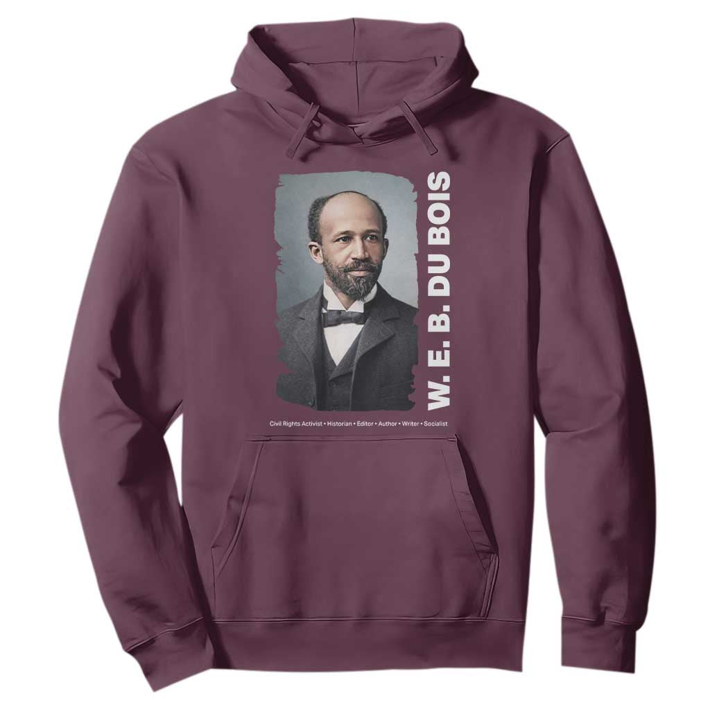 W E B Du Bois Hoodie Black Thought Leader And Intellectual Legacy TS12 Maroon Print Your Wear