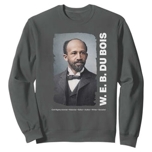 W E B Du Bois Sweatshirt Black Thought Leader And Intellectual Legacy TS12 Dark Heather Print Your Wear