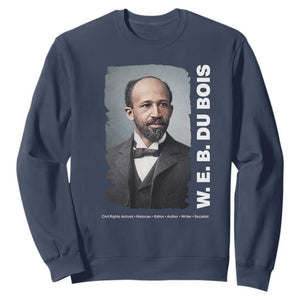 W E B Du Bois Sweatshirt Black Thought Leader And Intellectual Legacy TS12 Navy Print Your Wear