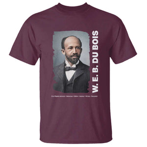 W E B Du Bois T Shirt Black Thought Leader And Intellectual Legacy TS12 Maroon Print Your Wear