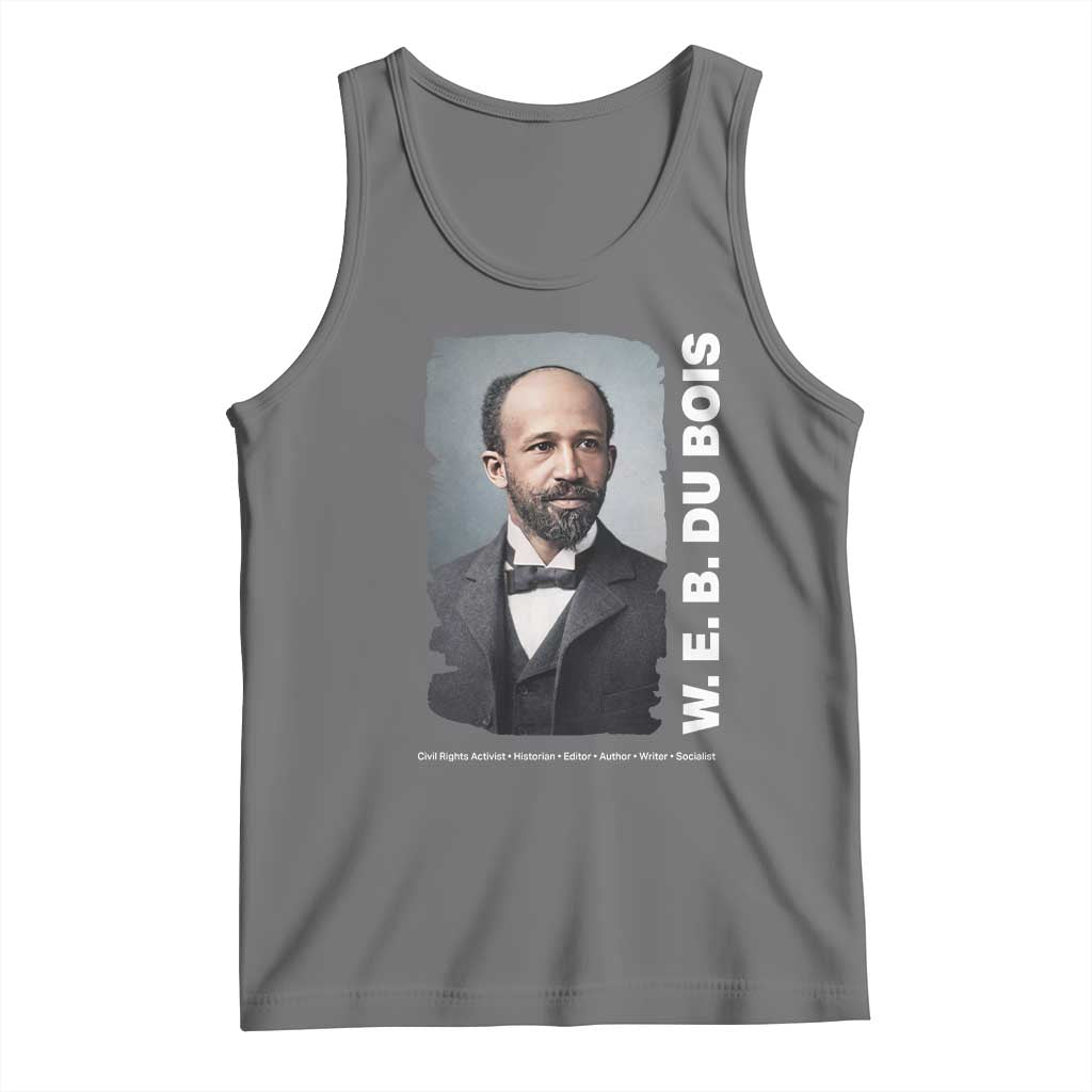 W E B Du Bois Tank Top Black Thought Leader And Intellectual Legacy TS12 Black Heather Print Your Wear