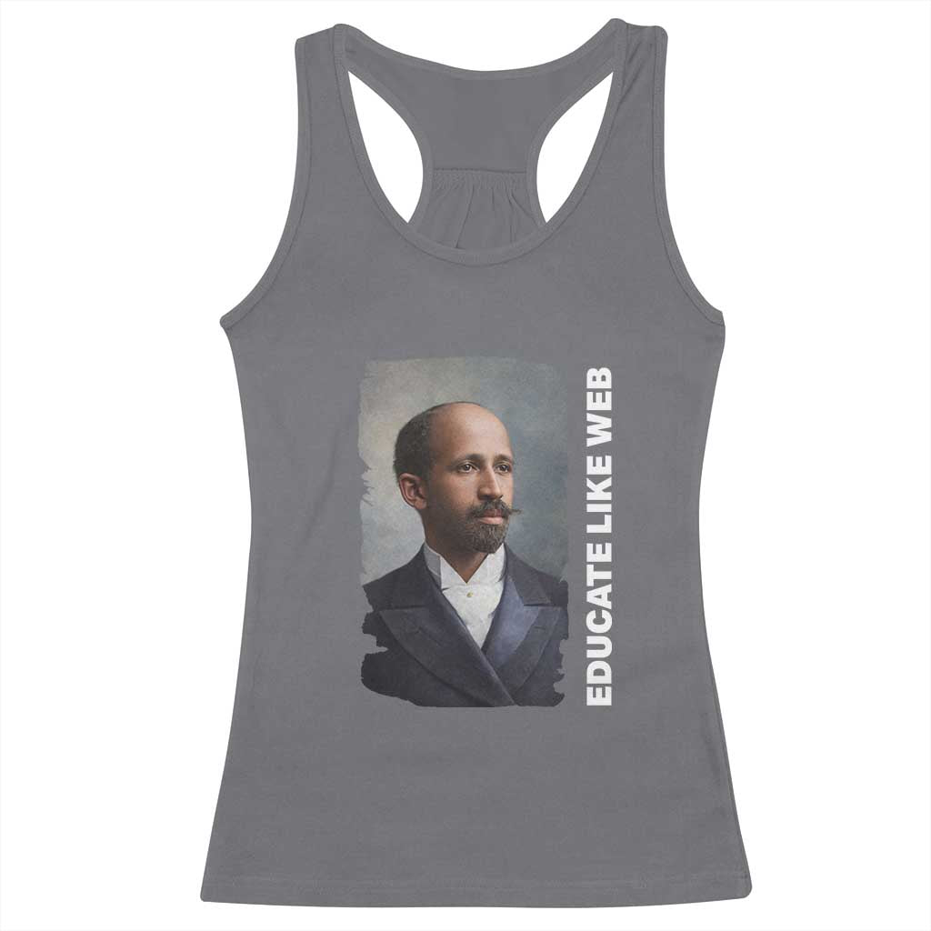 Educate Like W E B Racerback Tank Top African American Heritage TS12 Charcoal Print Your Wear
