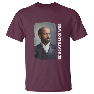 Educate Like W E B T Shirt African American Heritage TS12 Maroon Print Your Wear