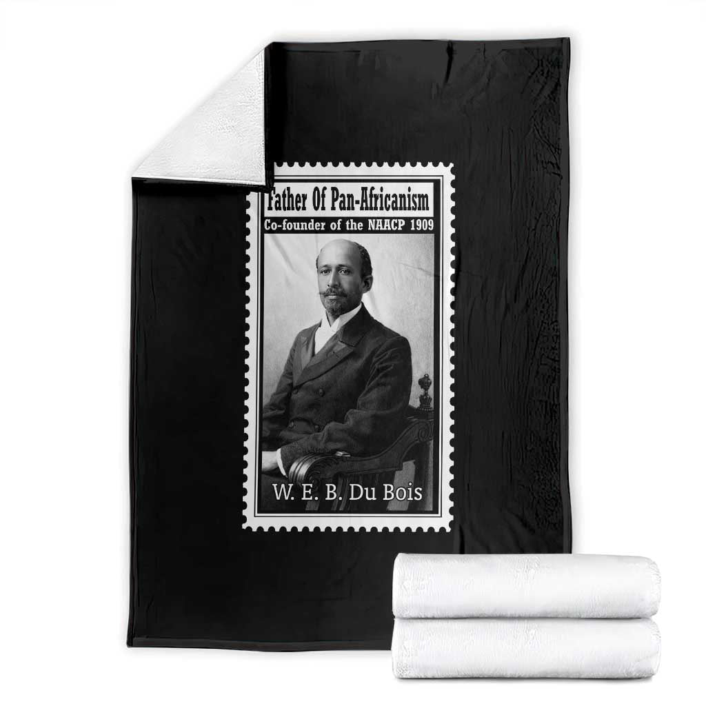 Vintage Stamp W E B Du Bois Throw Blanket Black Thought Leader TS12 Black Print Your Wear