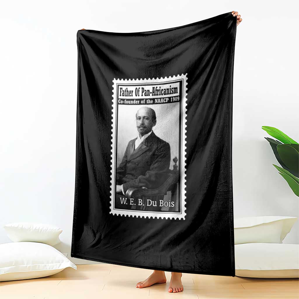 Vintage Stamp W E B Du Bois Throw Blanket Black Thought Leader TS12 Print Your Wear