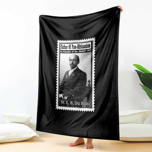Vintage Stamp W E B Du Bois Throw Blanket Black Thought Leader TS12 Print Your Wear
