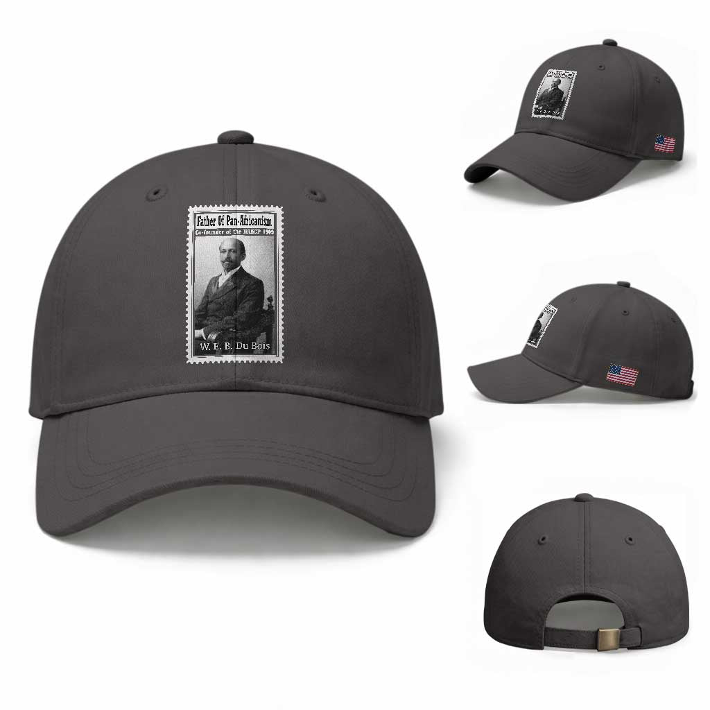 Vintage Stamp W E B Du Bois Baseball Cap Black Thought Leader TS12 Baseball Cap Universal Fit Dark Gray Print Your Wear