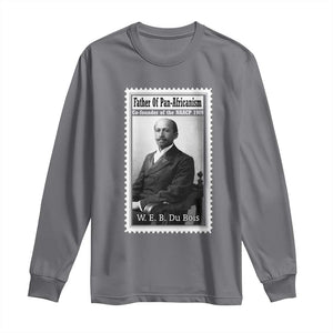 Vintage Stamp W E B Du Bois Long Sleeve Shirt Black Thought Leader TS12 Charcoal Print Your Wear
