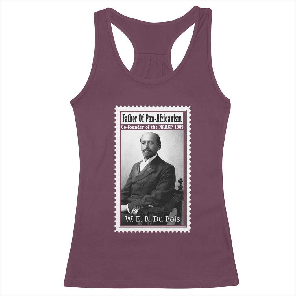 Vintage Stamp W E B Du Bois Racerback Tank Top Black Thought Leader TS12 Maroon Print Your Wear