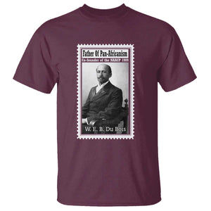 Vintage Stamp W E B Du Bois T Shirt Black Thought Leader TS12 Maroon Print Your Wear