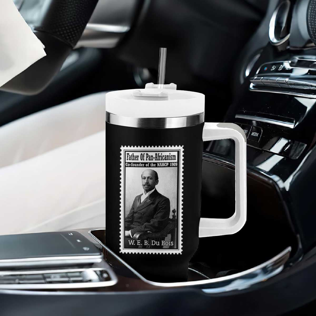 Vintage Stamp W E B Du Bois Tumbler With Handle Black Thought Leader TS12 Print Your Wear