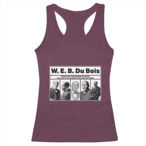 W E B Du Bois Quote Racerback Tank Top There Is But One Coward On Earth TS12 Maroon Print Your Wear
