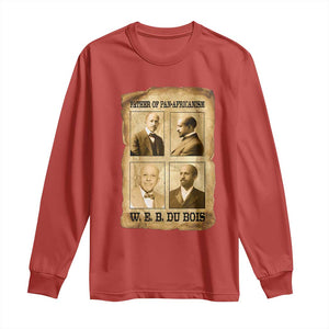 W E B Du Bois Long Sleeve Shirt African American History Gift TS12 Red Print Your Wear