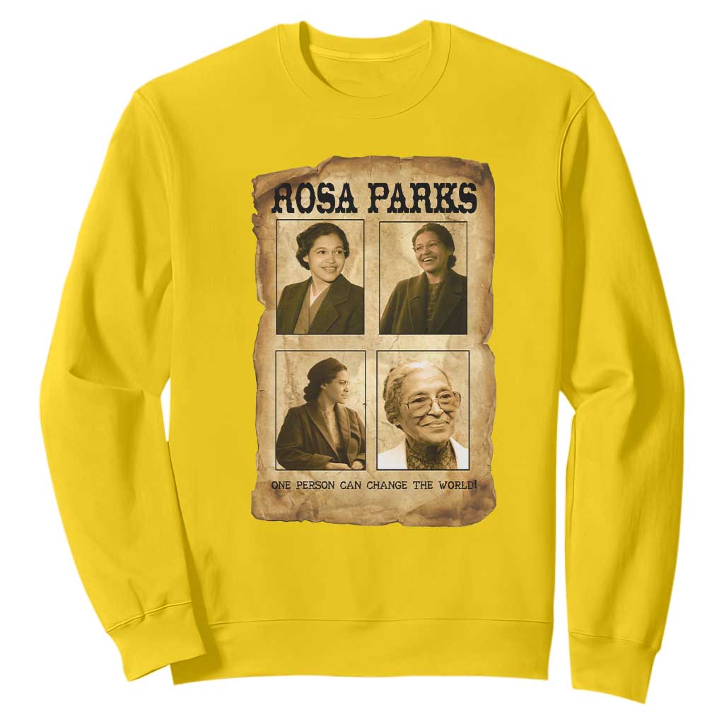One Person Can Change The World Quote Sweatshirt Rosa Parks Legacy TS12 Daisy Print Your Wear