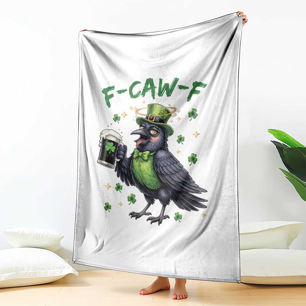 F Caw F Raven Lover Throw Blanket Funny St Patricks Day Gift TS12 Print Your Wear