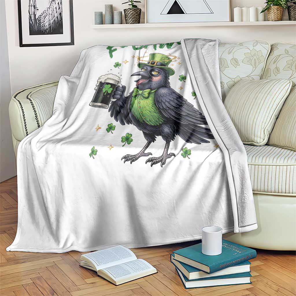 F Caw F Raven Lover Throw Blanket Funny St Patricks Day Gift TS12 Print Your Wear