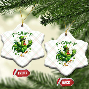 F Caw F Drunk Irish Chicken Ceramic Ornament Funny St Patricks Day Gift TS12 Print Your Wear