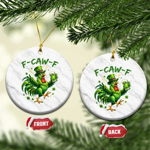 F Caw F Drunk Irish Chicken Ceramic Ornament Funny St Patricks Day Gift TS12 1pc White Marble Print Your Wear