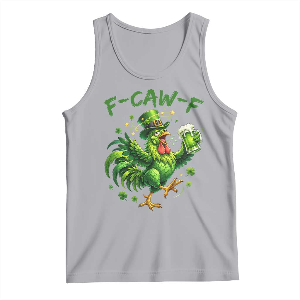 F Caw F Drunk Irish Chicken Tank Top Funny St Patricks Day Gift TS12 Athletic Heather Print Your Wear