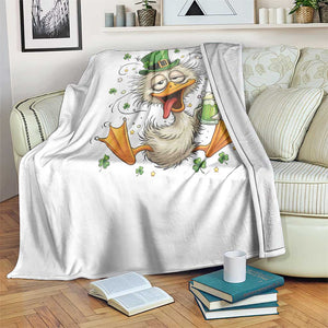 Funny Drunk Irish Duck Throw Blanket St Patricks Day Gift TS12 Print Your Wear