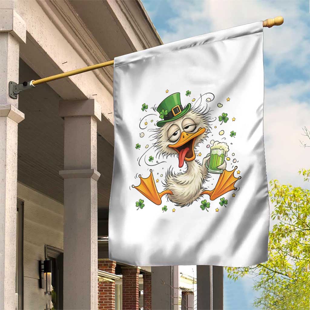 Funny Drunk Irish Duck Garden Flag St Patricks Day Gift TS12 Print Your Wear