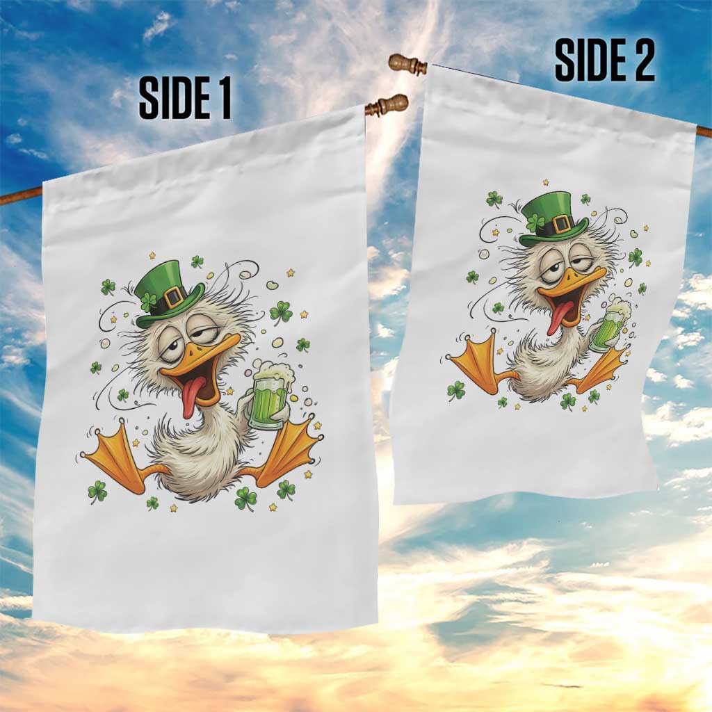 Funny Drunk Irish Duck Garden Flag St Patricks Day Gift TS12 Print Your Wear