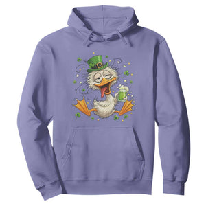 Funny Drunk Irish Duck Hoodie St Patricks Day Gift TS12 Violet Print Your Wear