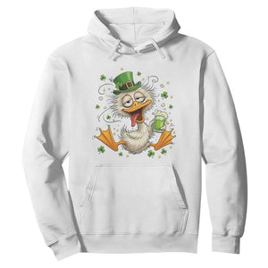 Funny Drunk Irish Duck Hoodie St Patricks Day Gift TS12 White Print Your Wear