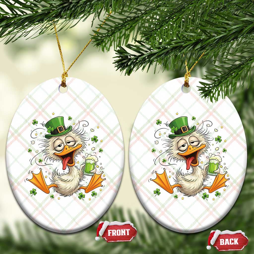 Funny Drunk Irish Duck Ceramic Ornament St Patricks Day Gift TS12 Print Your Wear