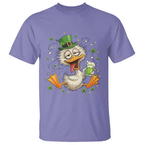 Funny Drunk Irish Duck T Shirt St Patricks Day Gift TS12 Violet Print Your Wear