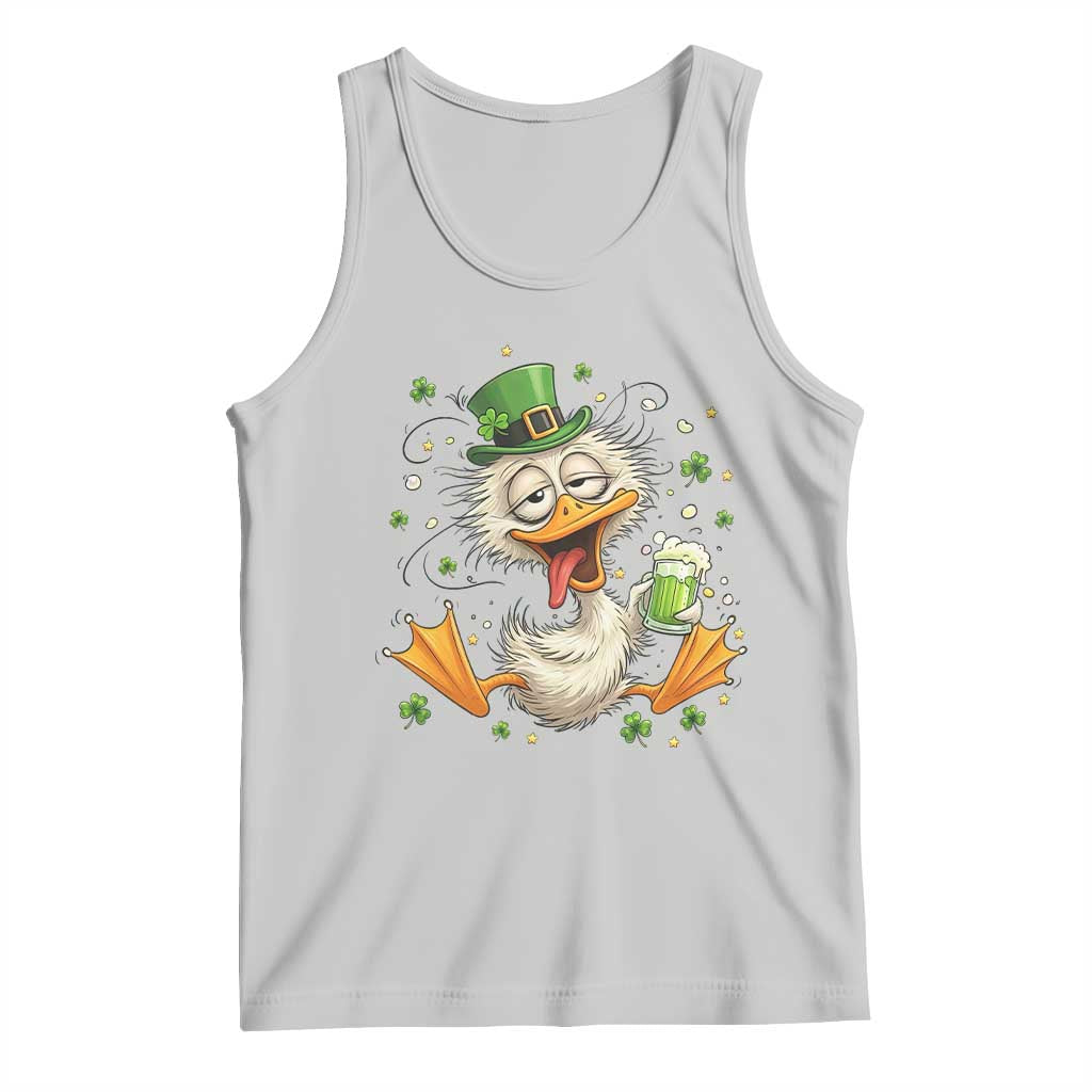 Funny Drunk Irish Duck Tank Top St Patricks Day Gift TS12 Ash Print Your Wear