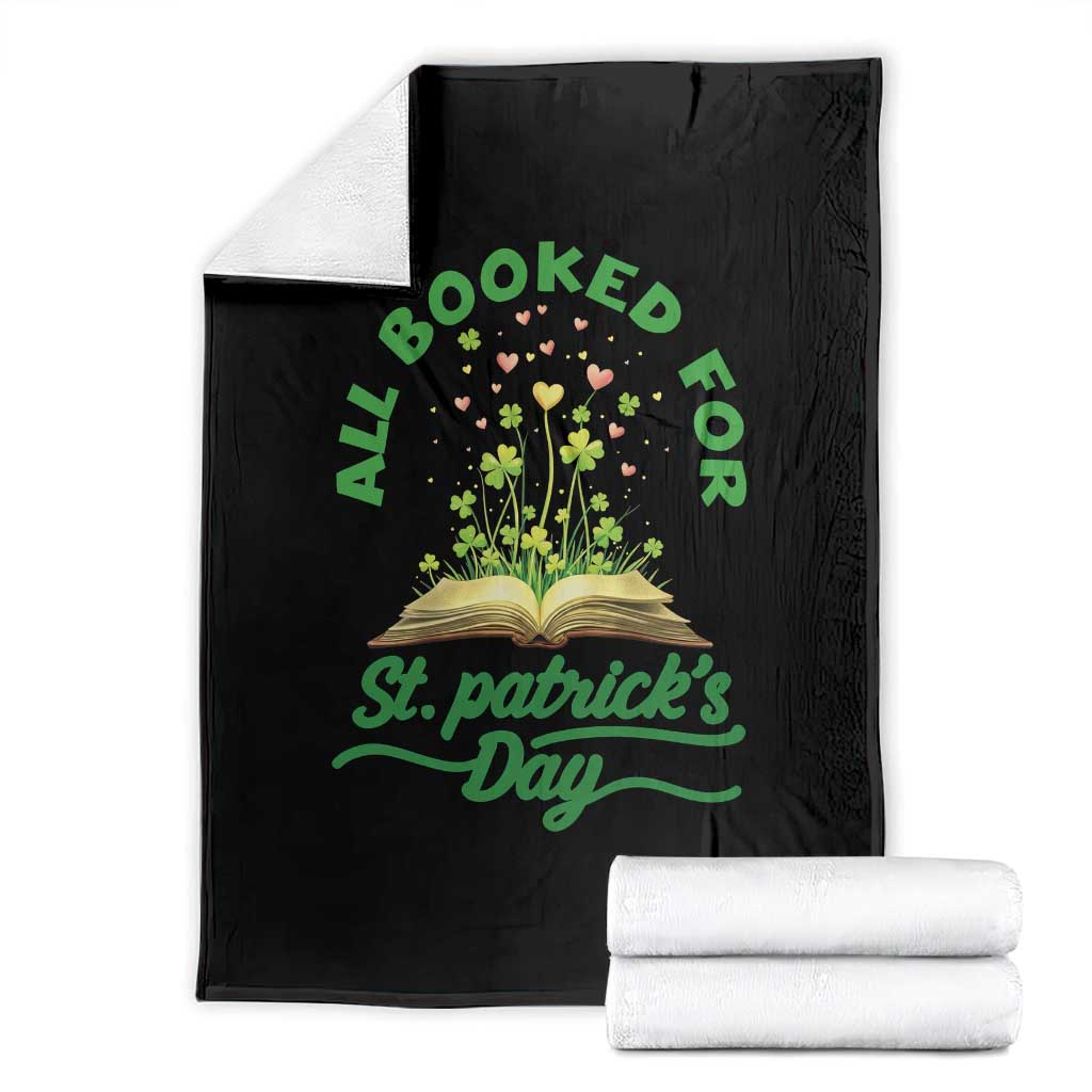 All Booked For St Patricks Day Throw Blanket Irish Reader Gift TS12 Black Print Your Wear