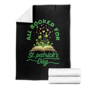 All Booked For St Patricks Day Throw Blanket Irish Reader Gift TS12 Black Print Your Wear