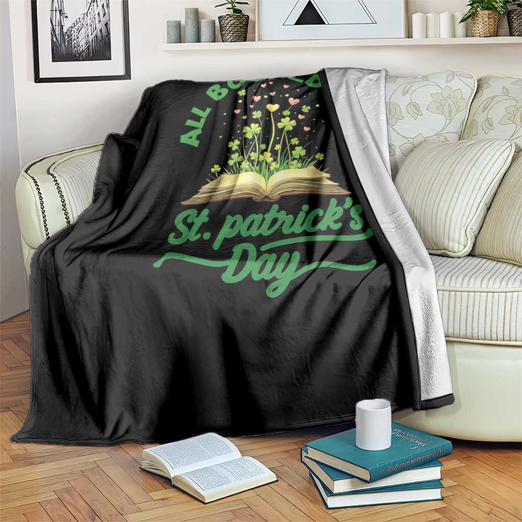 All Booked For St Patricks Day Throw Blanket Irish Reader Gift TS12 Print Your Wear