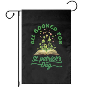 All Booked For St Patricks Day Garden Flag Irish Reader Gift TS12 Black Print Your Wear
