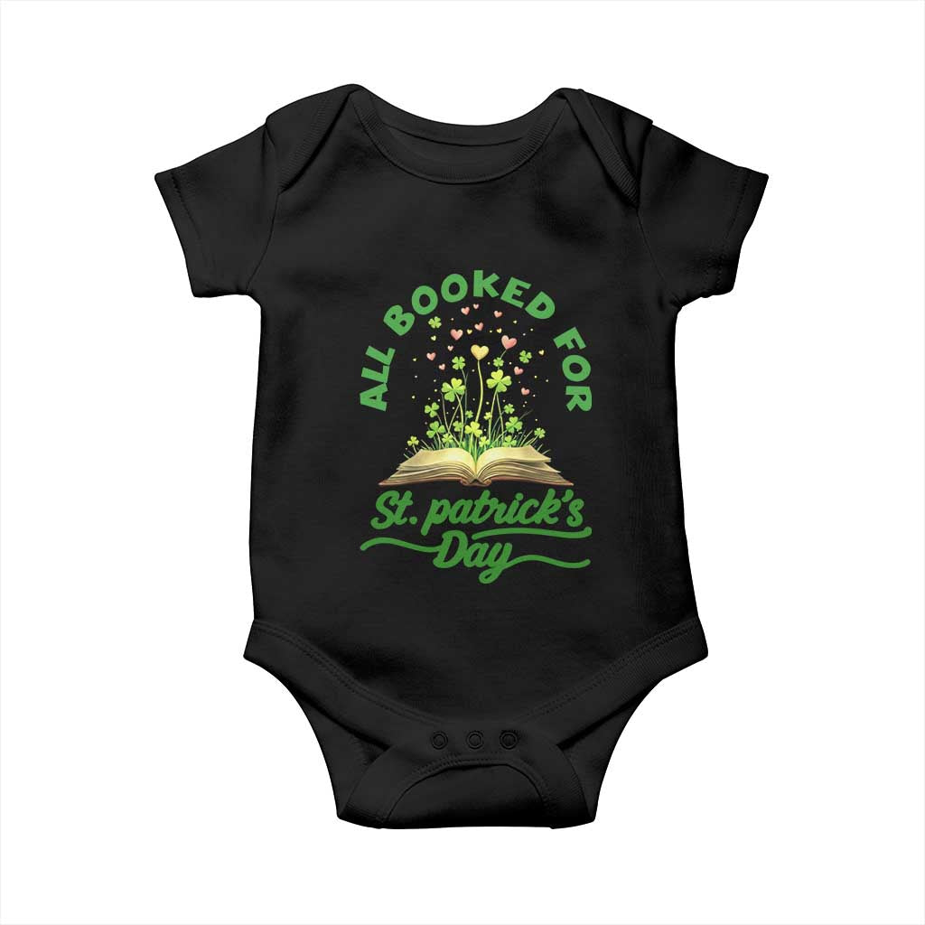 All Booked For St Patricks Day Baby Onesie Irish Reader Gift TS12 Black Print Your Wear