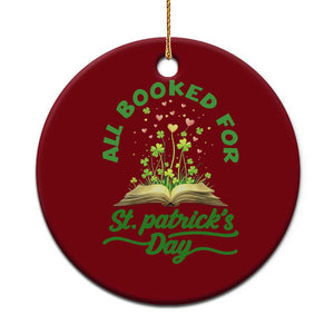 All Booked For St Patricks Day Ceramic Ornament Irish Reader Gift TS12 1pc Red Print Your Wear