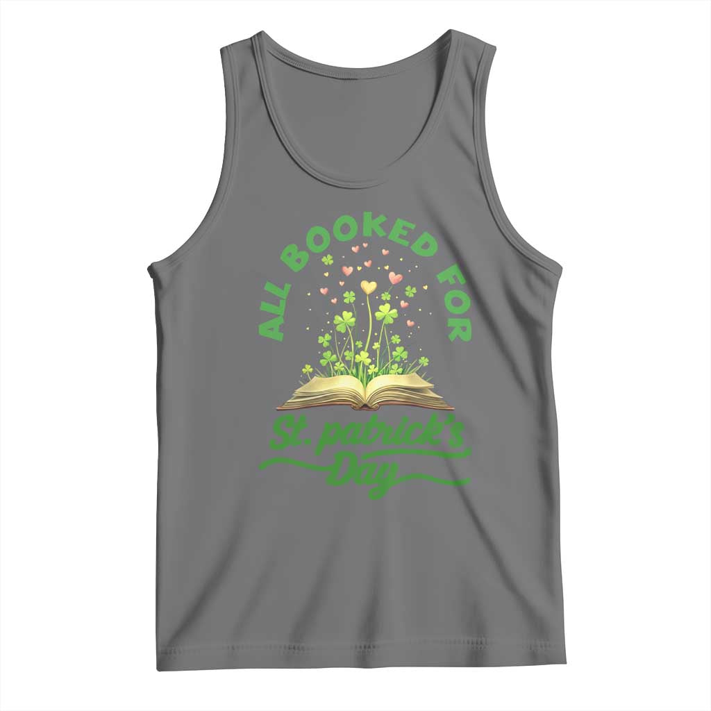 All Booked For St Patricks Day Tank Top Irish Reader Gift TS12 Black Heather Print Your Wear