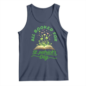 All Booked For St Patricks Day Tank Top Irish Reader Gift TS12 Navy Print Your Wear