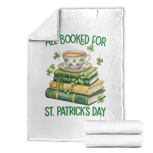 All Booked For St Patricks Day Throw Blanket Gift For Book Lovers TS12 White Print Your Wear