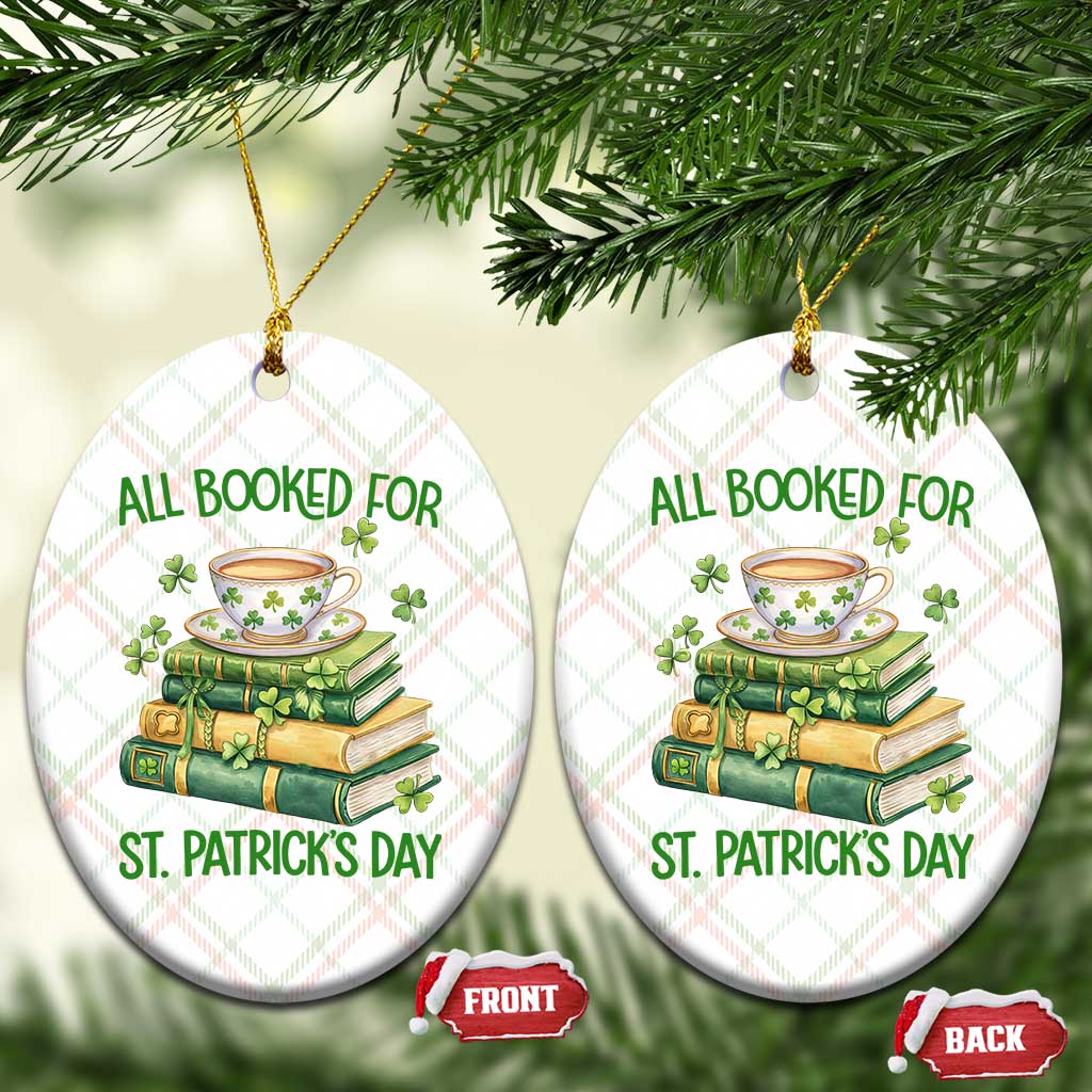 All Booked For St Patricks Day Ceramic Ornament Gift For Book Lovers TS12 Print Your Wear